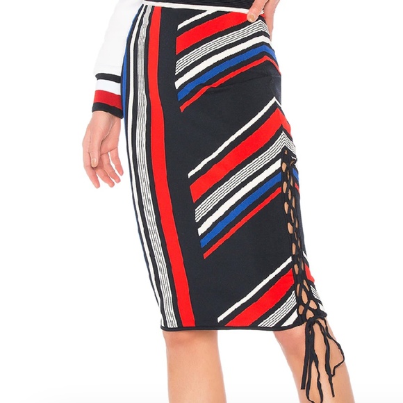 NWT TOMMY X GIGI Gigi Hadid Intarsia Skirt Size: M - Picture 4 of 10